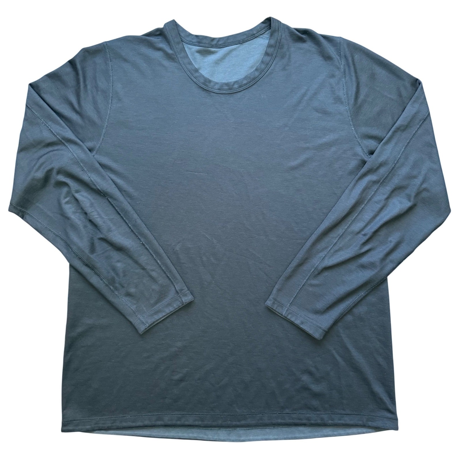 Lululemon Long Sleeve Shirt Mens Xl Grey Reversible Activewear Crewneck Tech Top